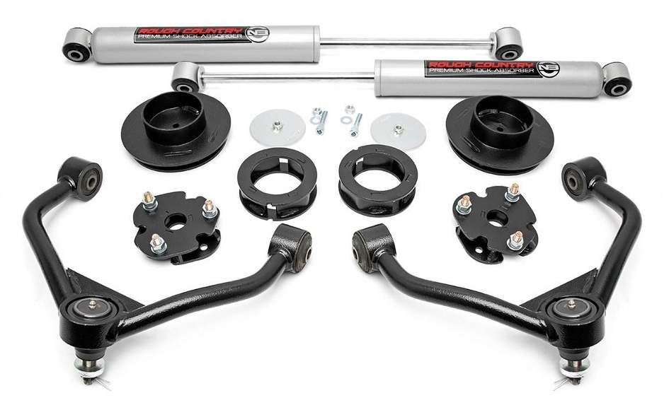 Rough Country 3" UCA Lift Kit N3 Nitro shocks 12-21 Ram 1500 4WD - Click Image to Close